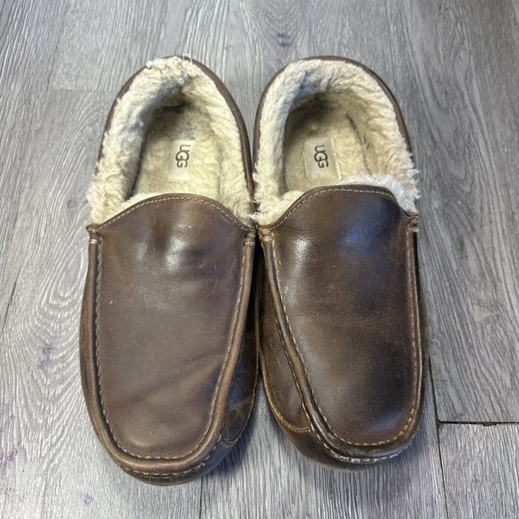 UGG Men\'s  Shoes ASCOT LEATHER Casual Comfort Slipper SZ 10 US main image 7